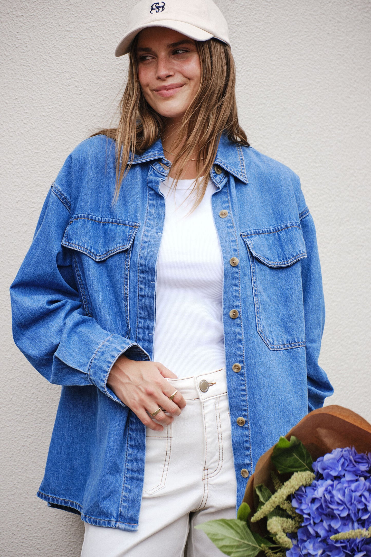 Essential Denim Mid Blue Shirt