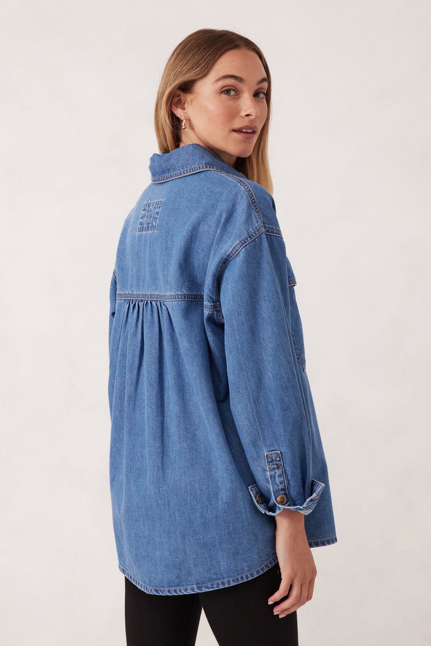 Essential Denim Mid Blue Shirt