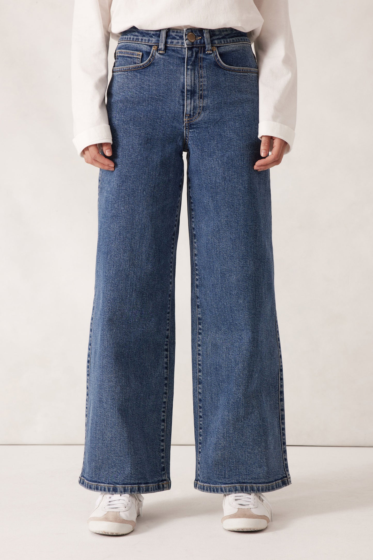Evie Wide Leg Jean - Fresh Indigo