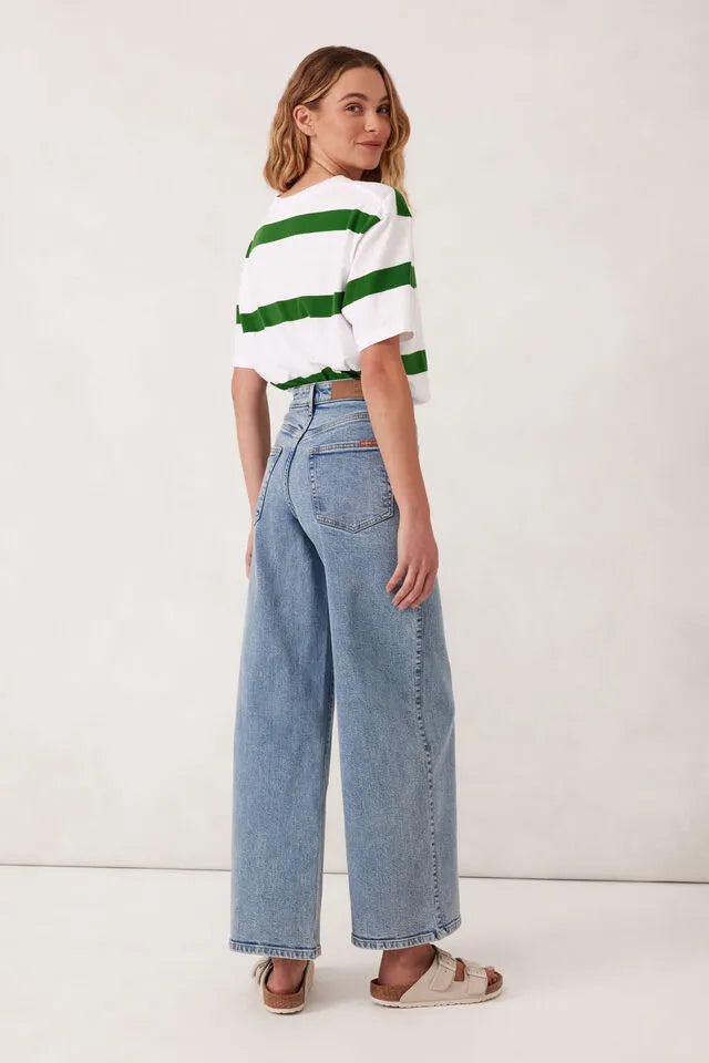 Evie Wide Leg Jean - Mid Vintage Blue