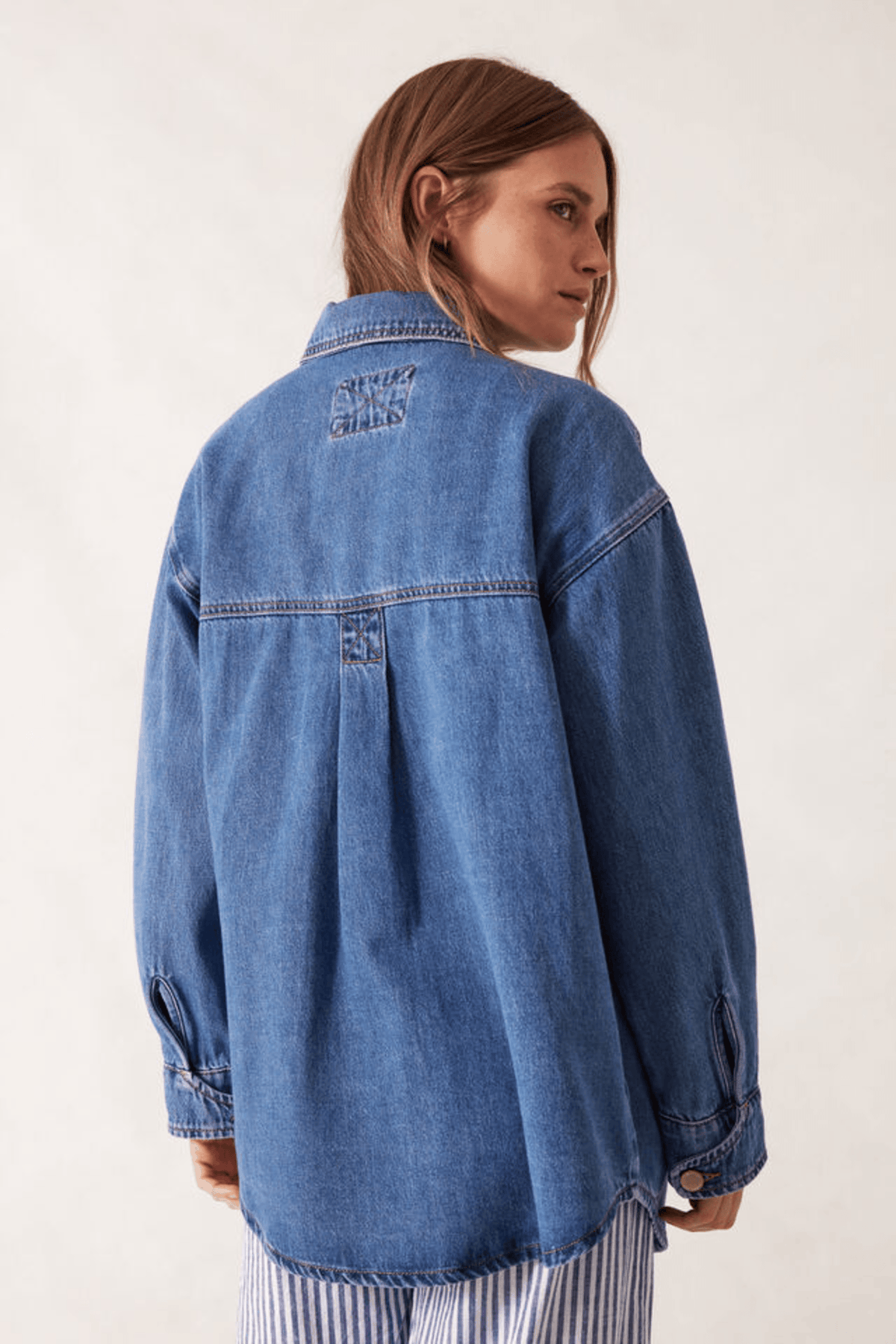 Bobbi Side Pocket Denim Shacket Indigo