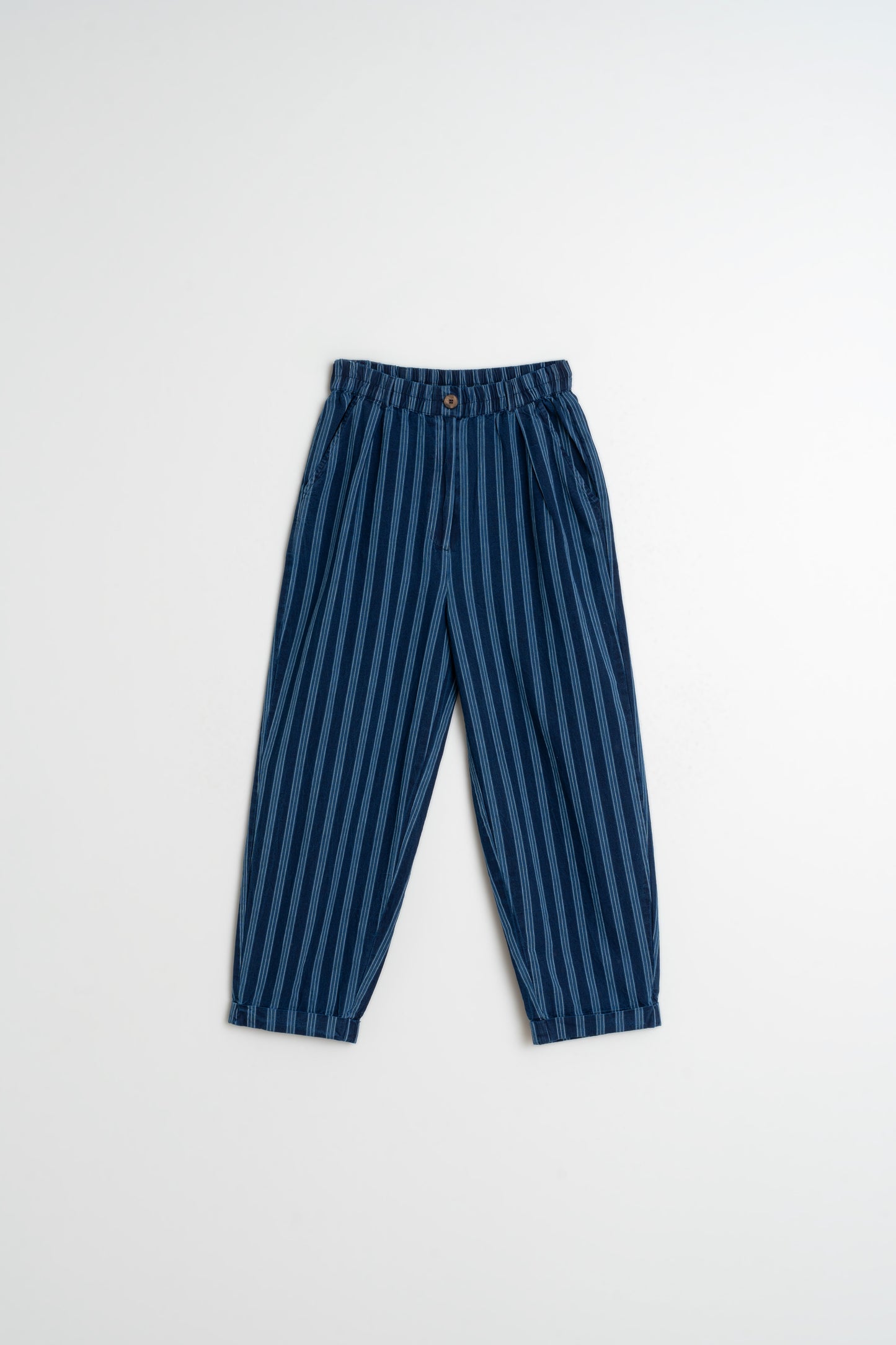 Baggy Elastic Pants Indigo