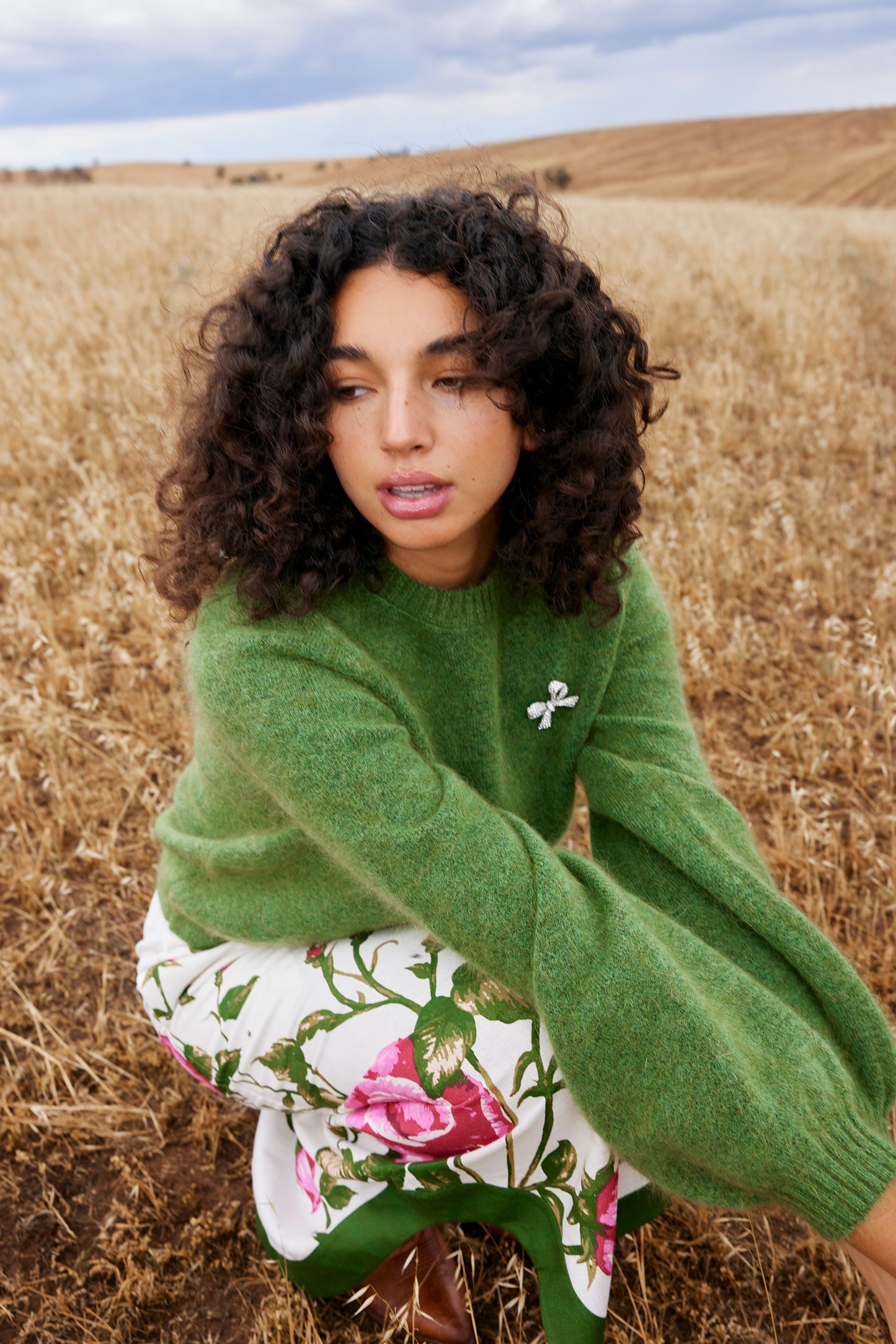 Maude Knit Jumper Forest