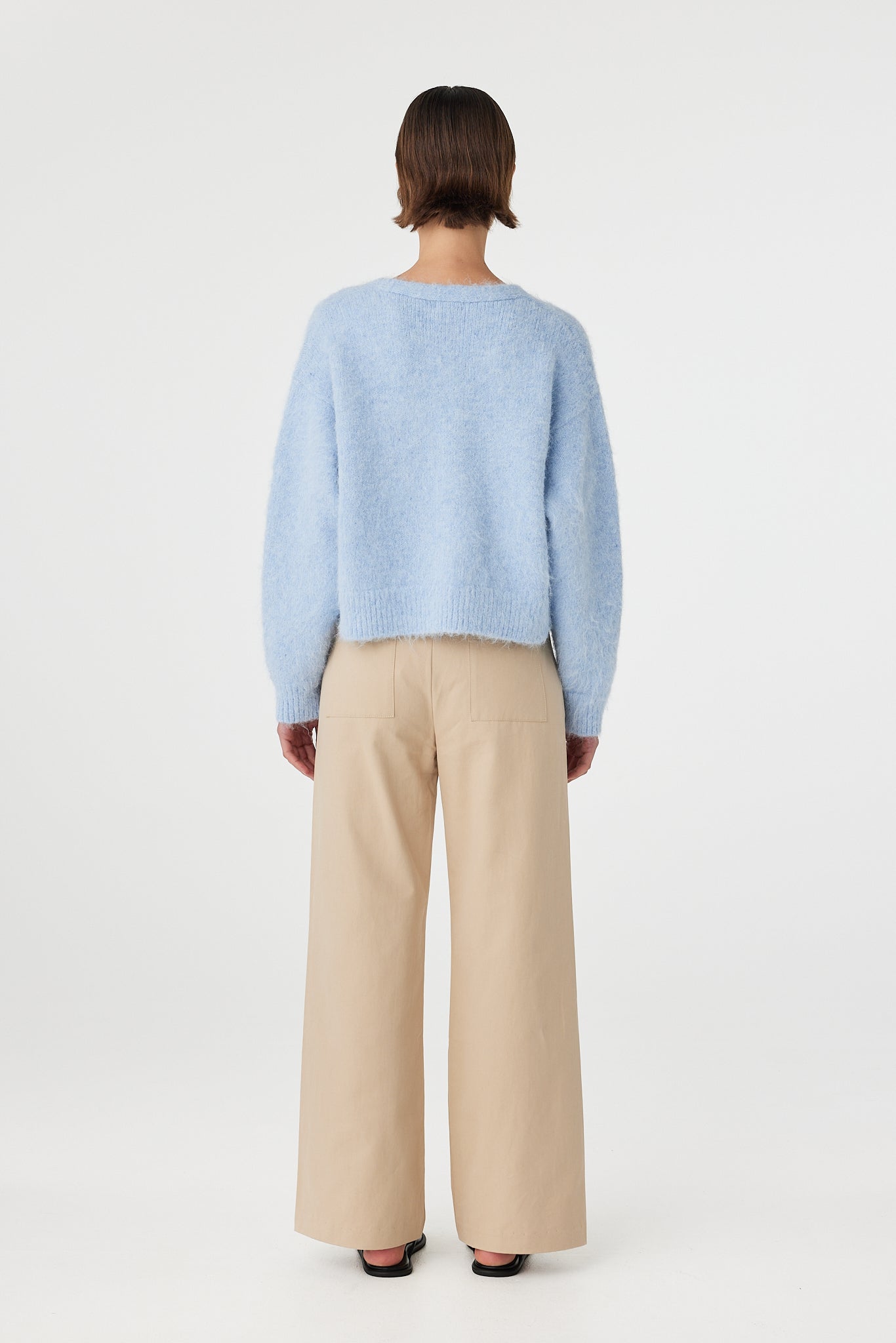 Liora Fluffy Cardigan Sky