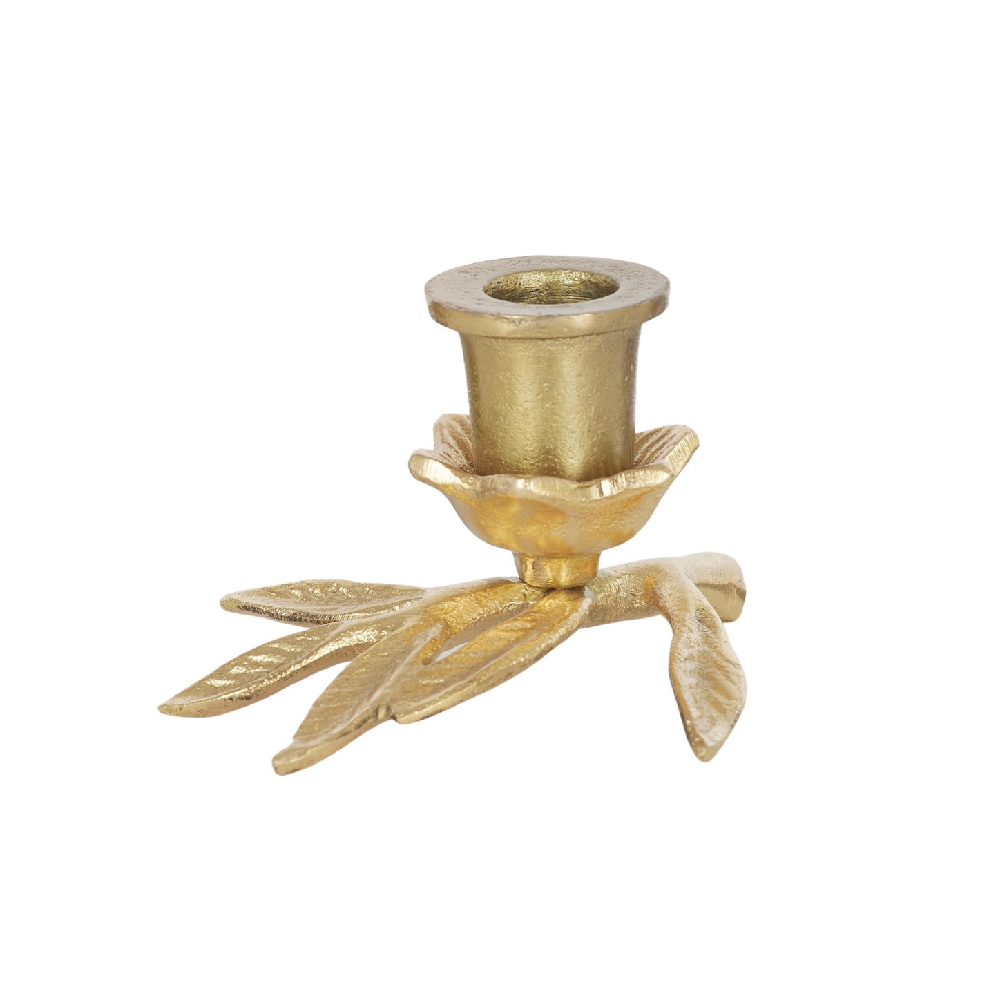 Metal Candleholder Golden flower