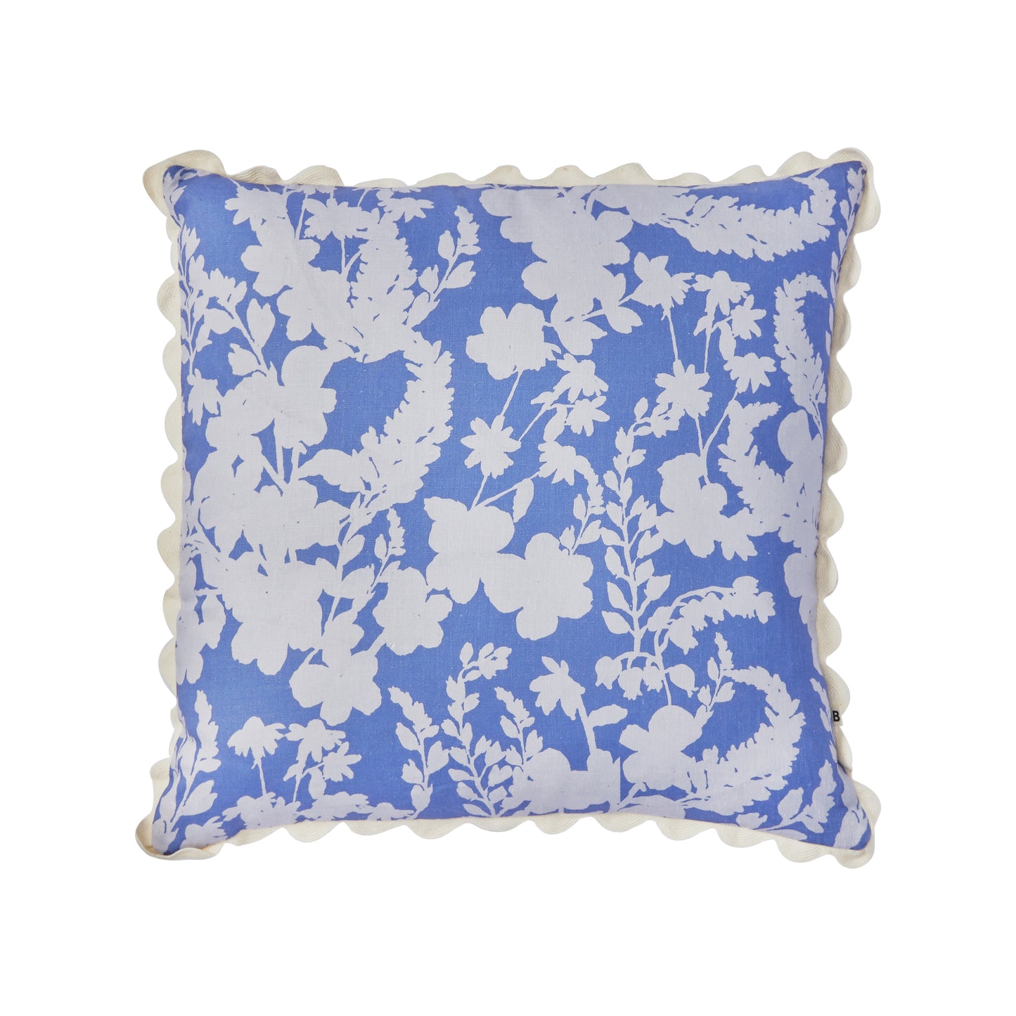 Petal Blue Linen Cushion