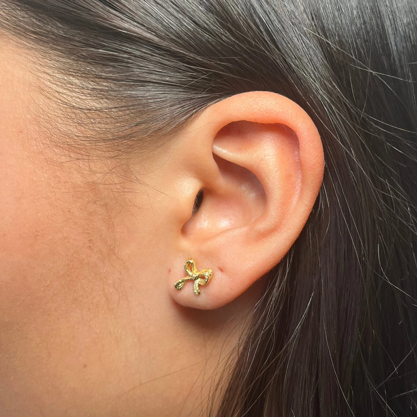 Bowie Gold Stud Earrings