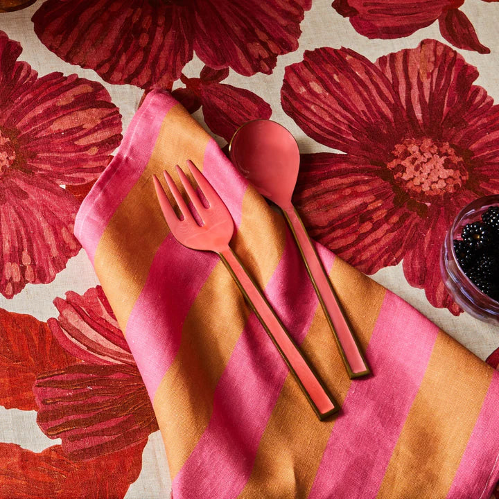 Enamel Candy Salad Servers (set of two)