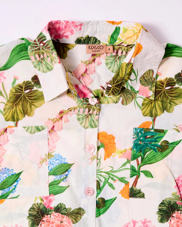 Bouquet Beauty Cotton Shirt & Short Set