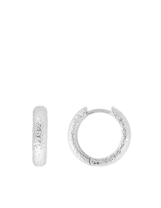 Antique Silver Midi Hoops