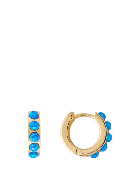 Indigo Opal Crystal Huggies