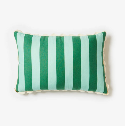 Bold Stripe Verde Cushion