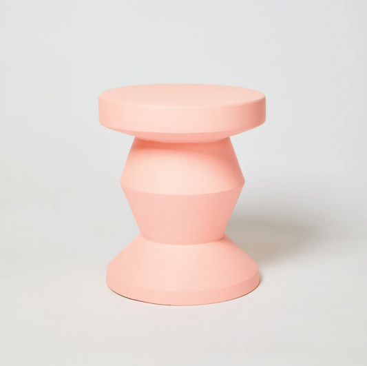 Pink Pedestal Side Table