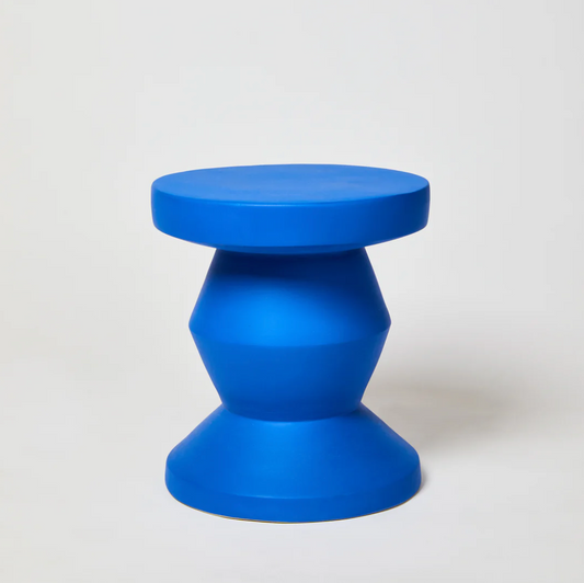 Vvid Blue Pedestal Side Table