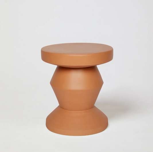 Terracotta Pedestal Side Table