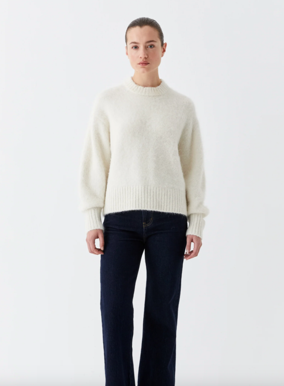 Riley Knit Pullover Cream