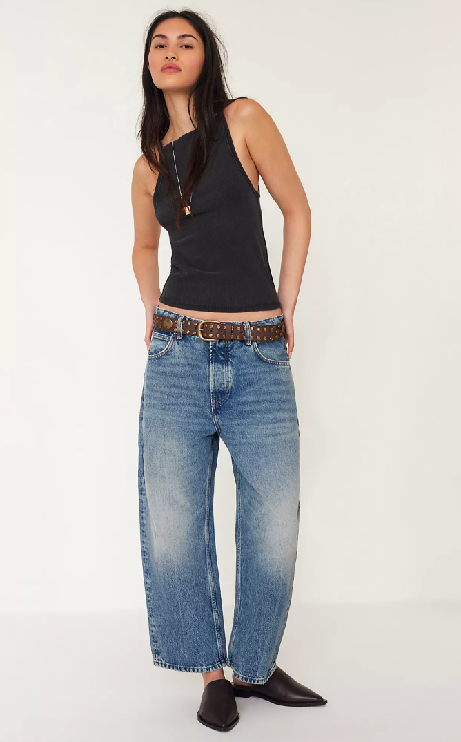 Deep Trance Dropped Boyfriend Jean Blue