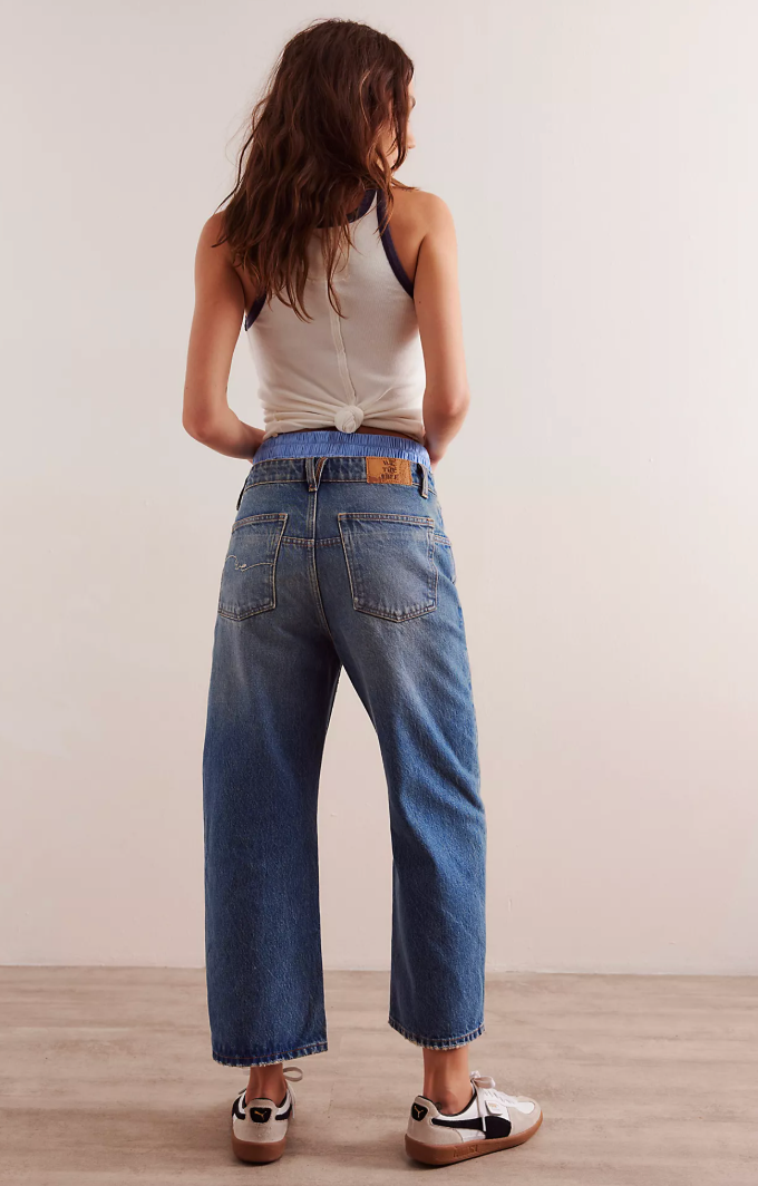 Deep Trance Dropped Boyfriend Jean Blue