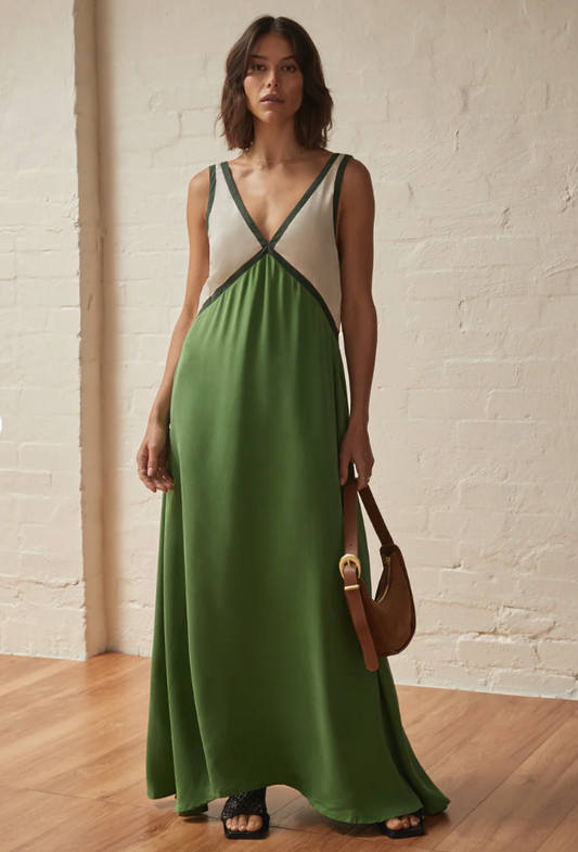 Naomi Dress - Bottle Green