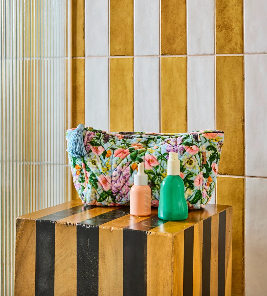 Spring In The Air Velvet Toiletry Bag