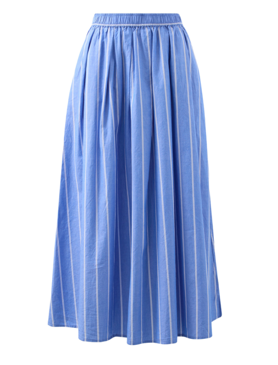 Florence Maxi Skirt Blue White Stripe