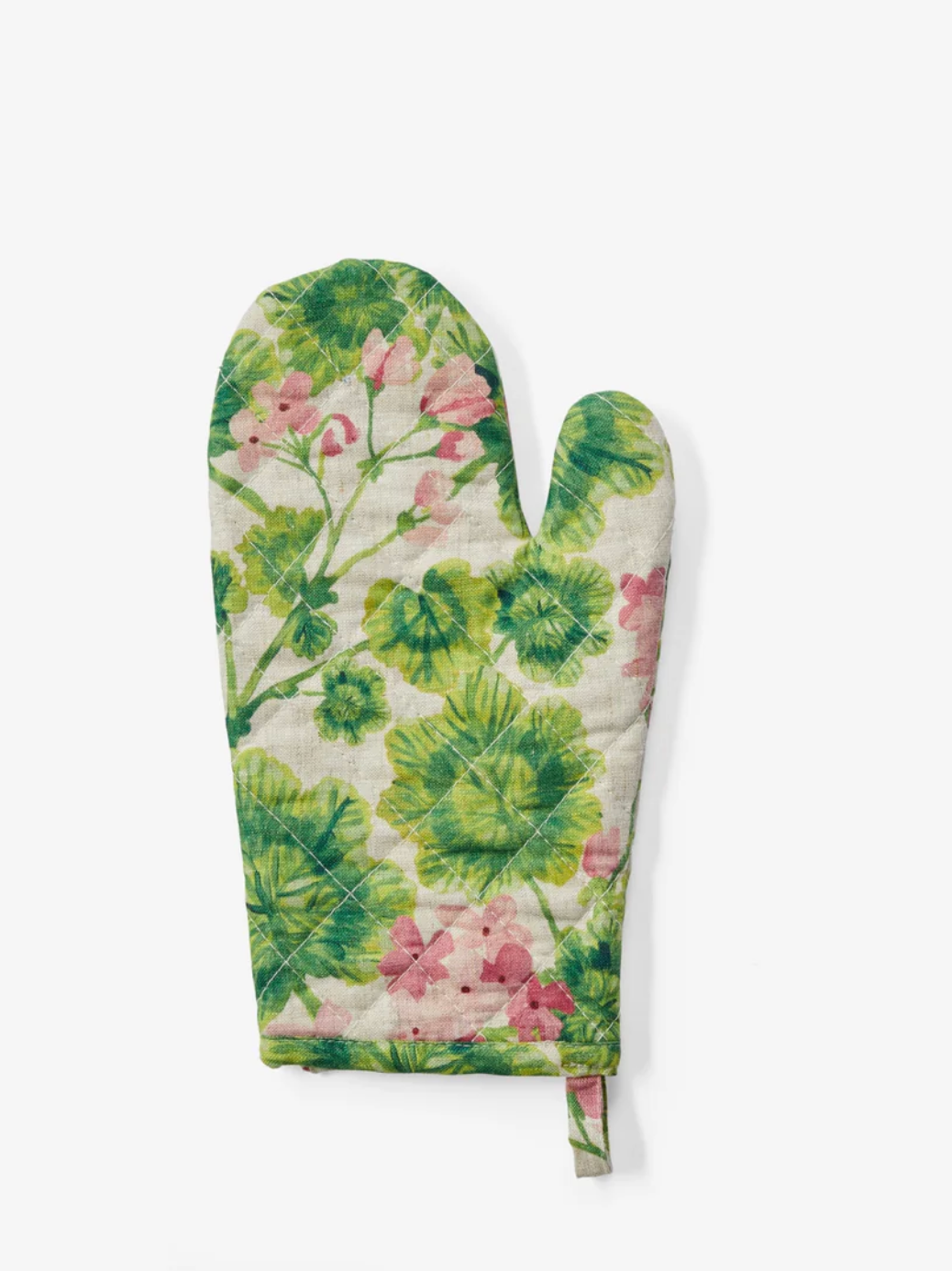 Geranium Multi Linen Oven Mitt