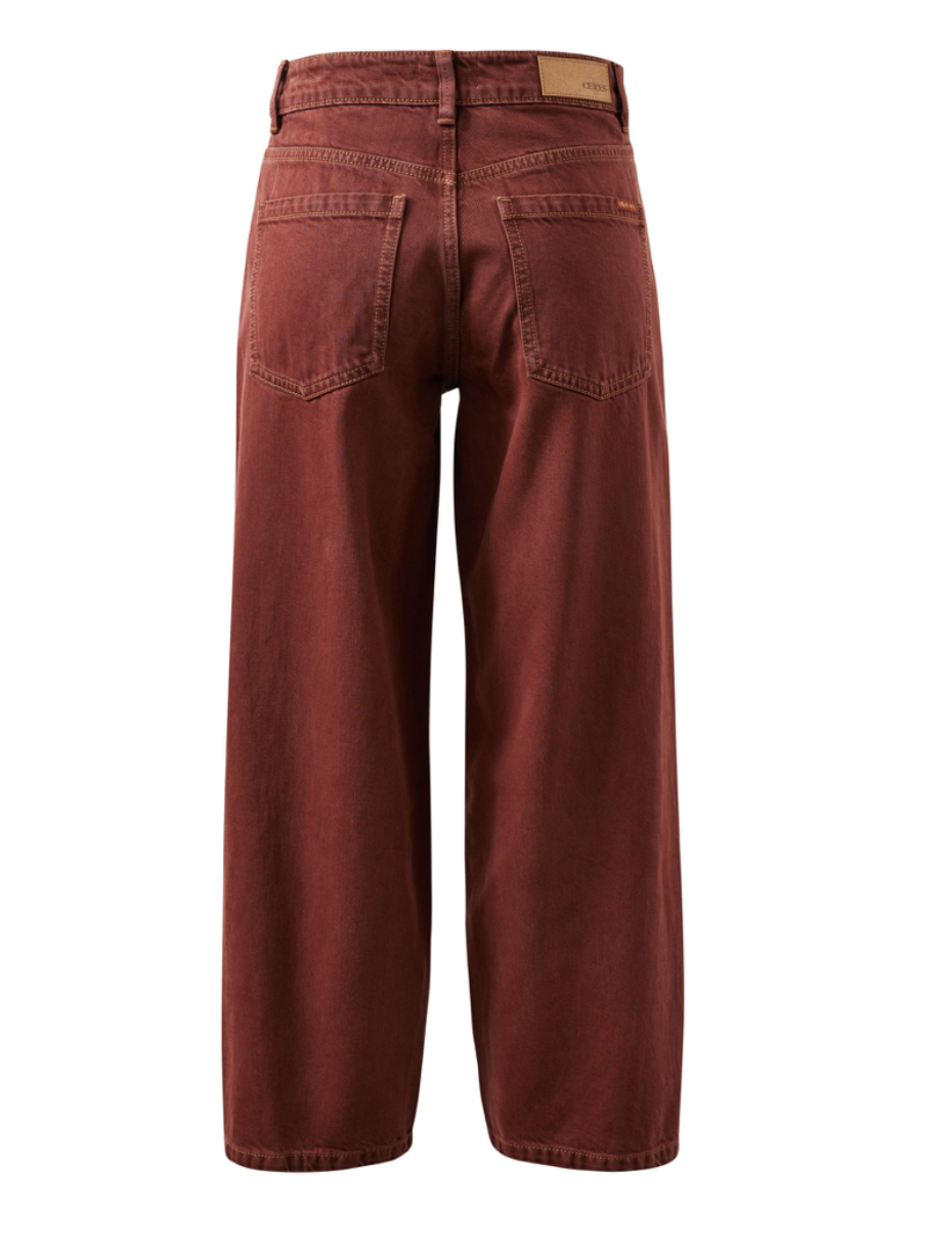 Maggie Tapered Barrel Jean Burnt Toffee