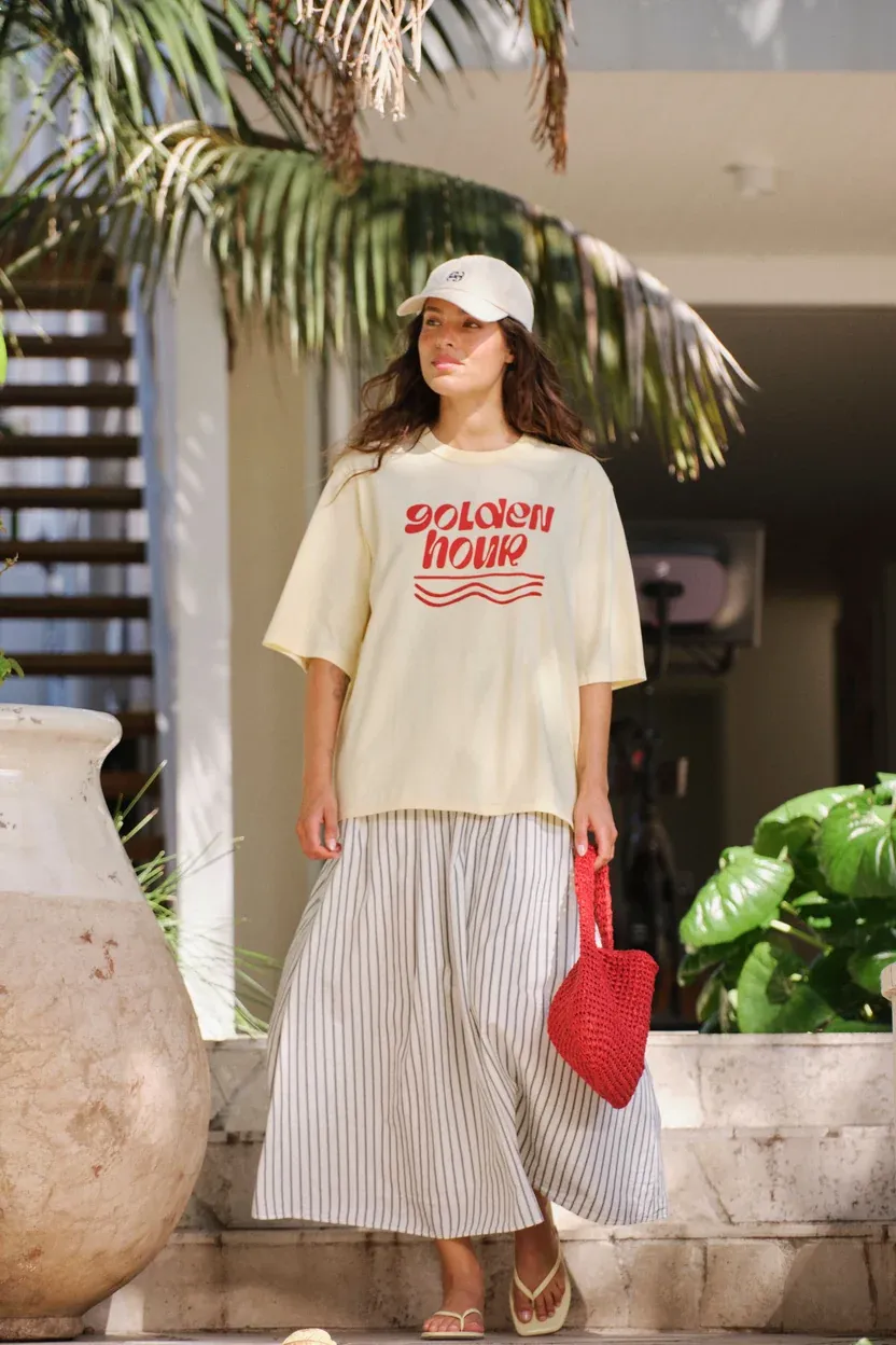 Luna Oversized Tee Golden Hour