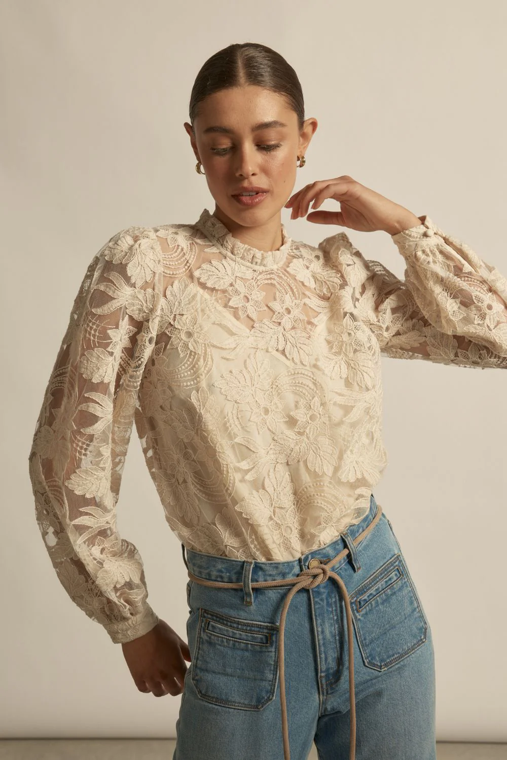 Glint Top - Ecru