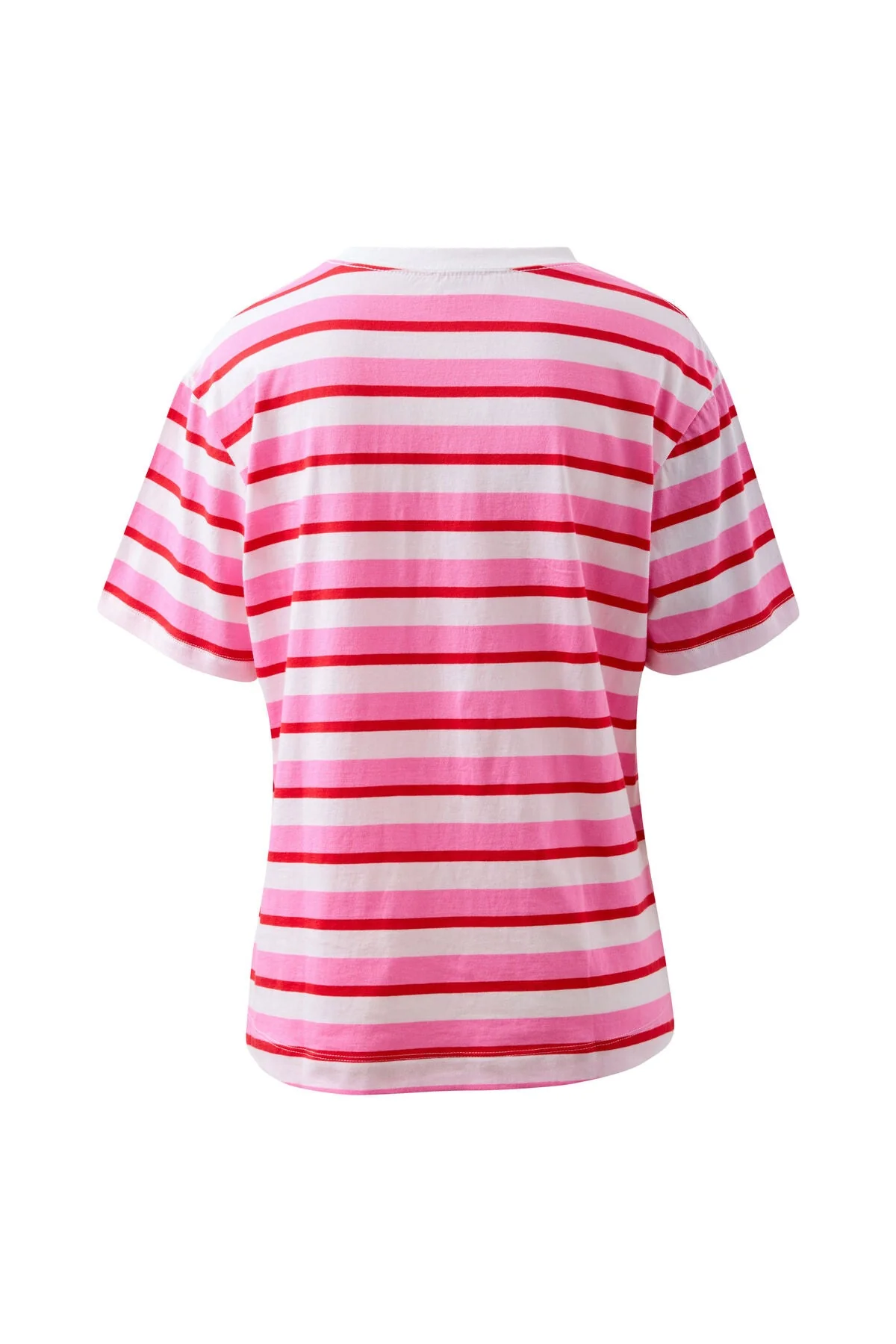 Stevie Slouchy Tee Hibiscus Heritage Red Strip
