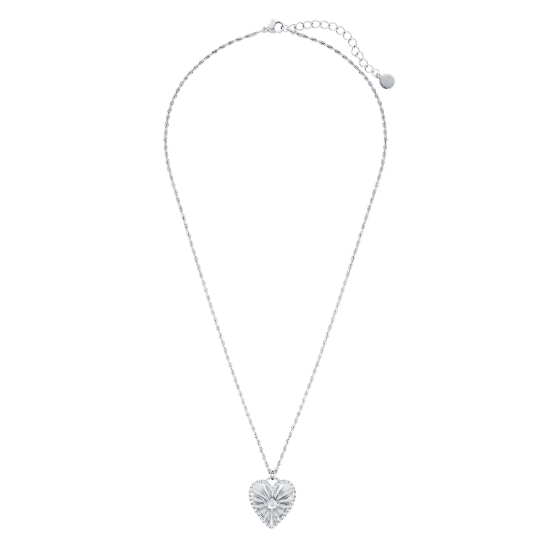 Sophie Heart Pendant Necklace Silver