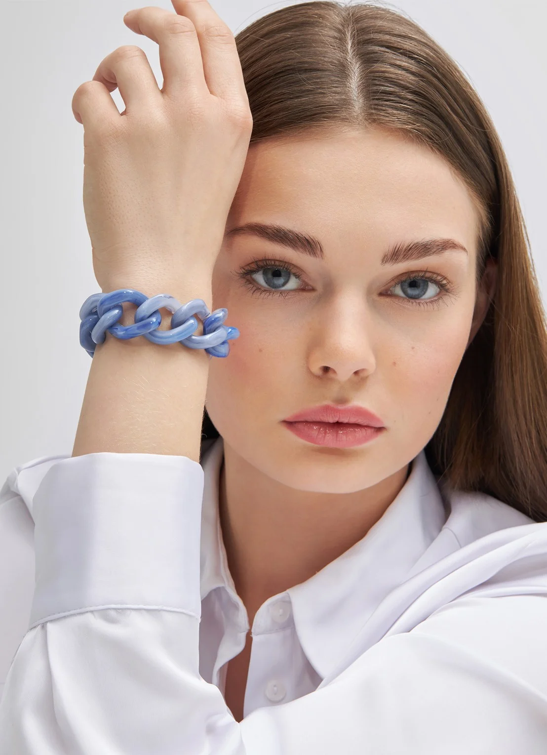 Flat Chain Bracelet Ocean Blue
