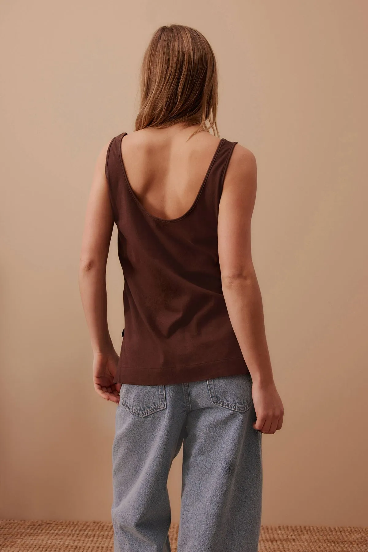 Bloom Slouchy Scoop Tank Chocolate
