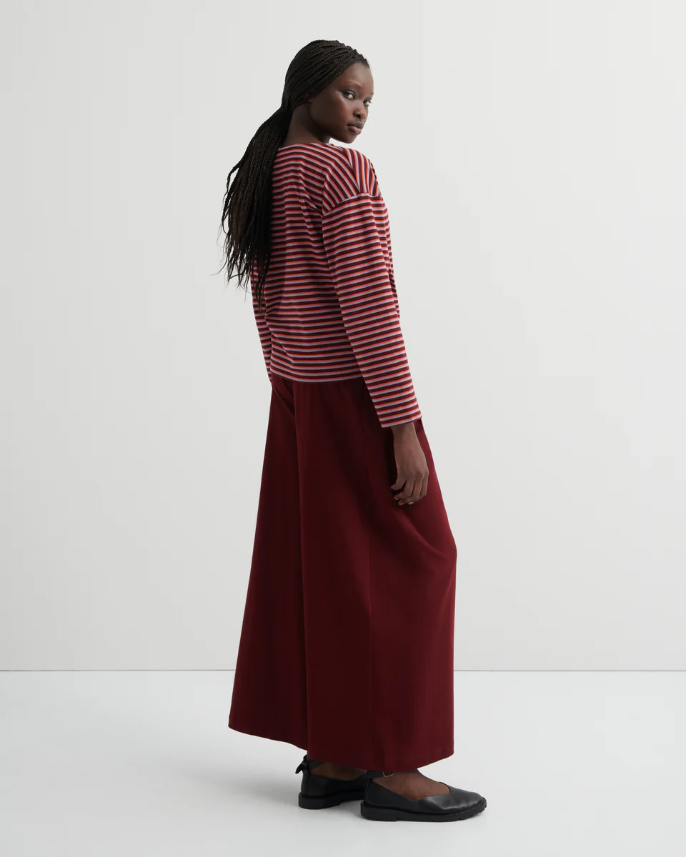 Drape Pant Factory Maroon