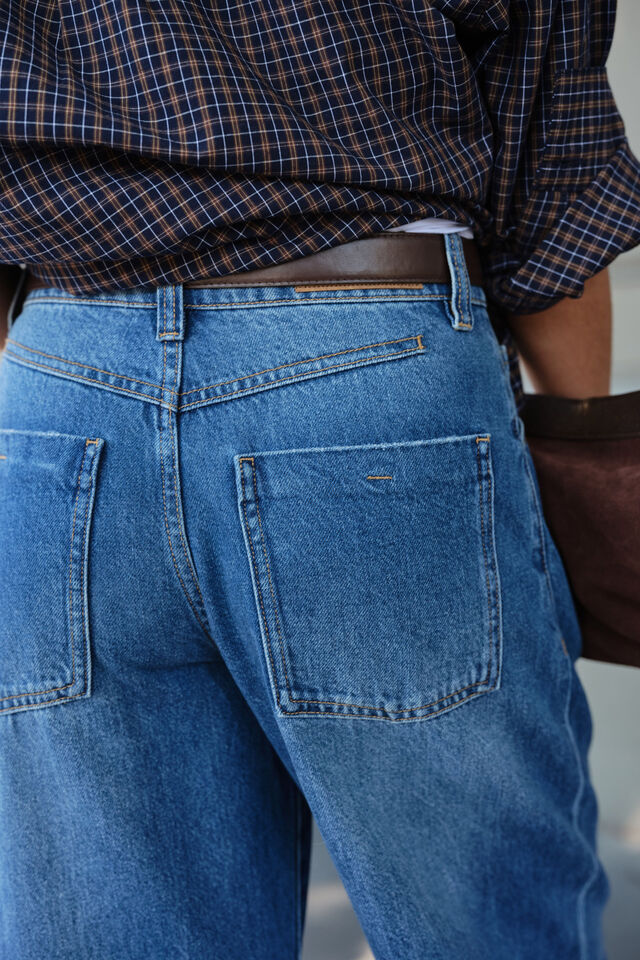 Frannie Cuffed Barel Jean Fresh Indigo