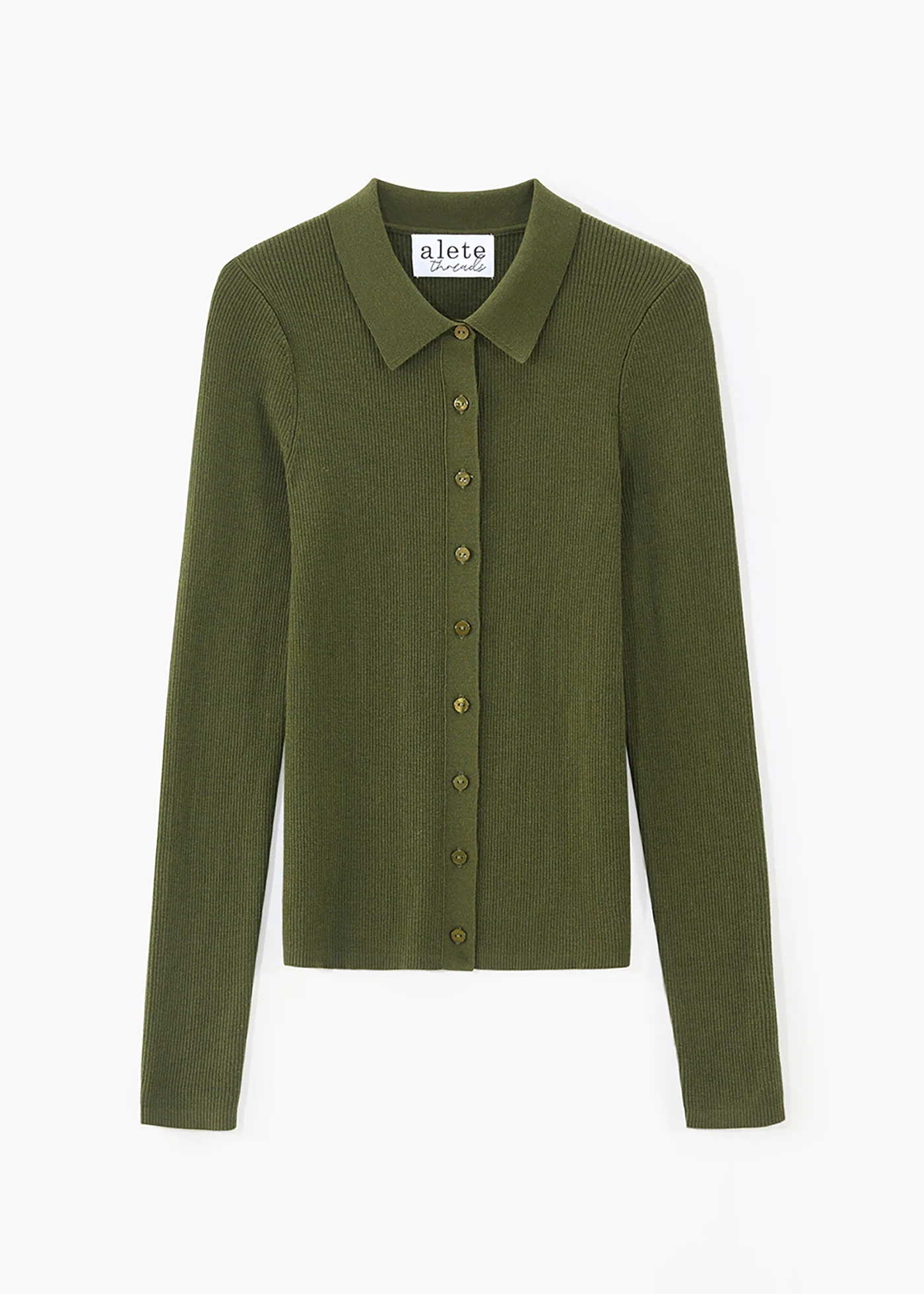Lulu Ribbed Cardigan Olive