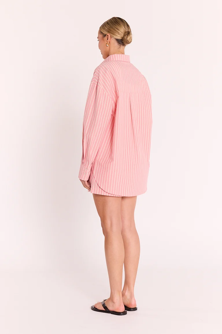 Winnie Shirt Peach Stripe