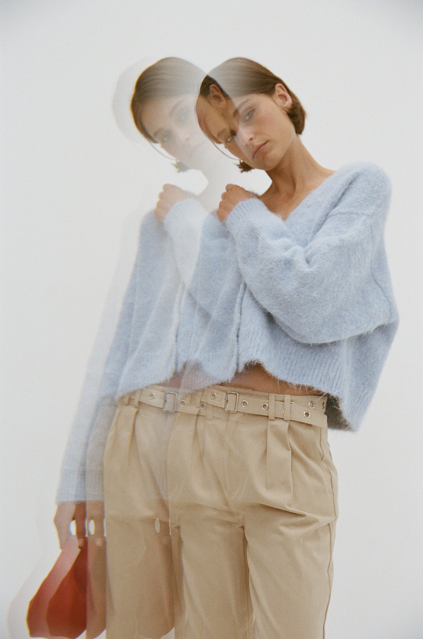 Liora Fluffy Cardigan Sky