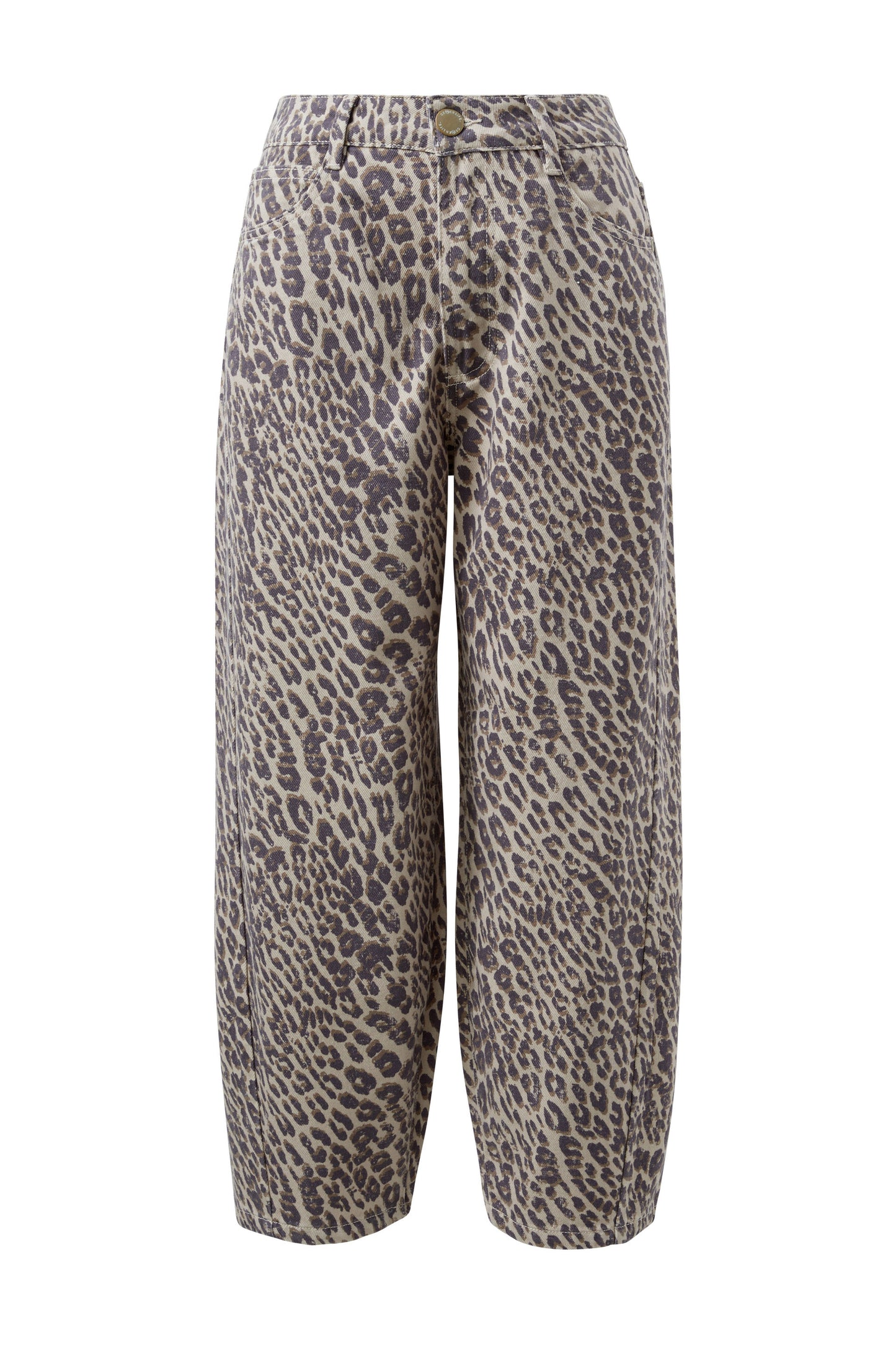 Tapered Barrel Jean Leopard