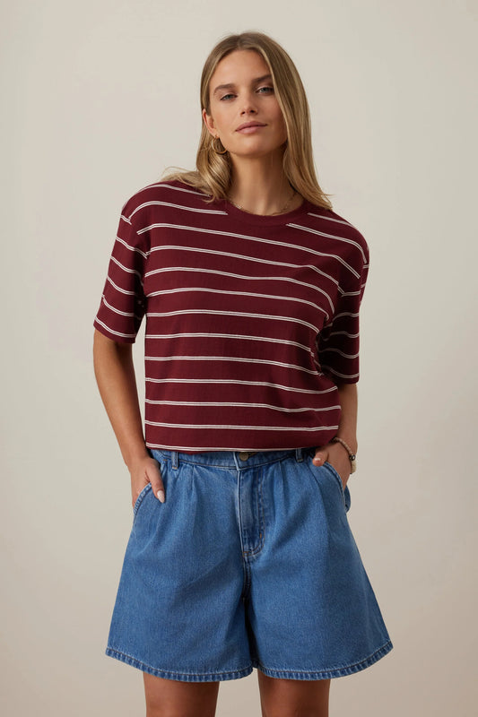 Piper Pleat Front Shorts - Fresh Indigo
