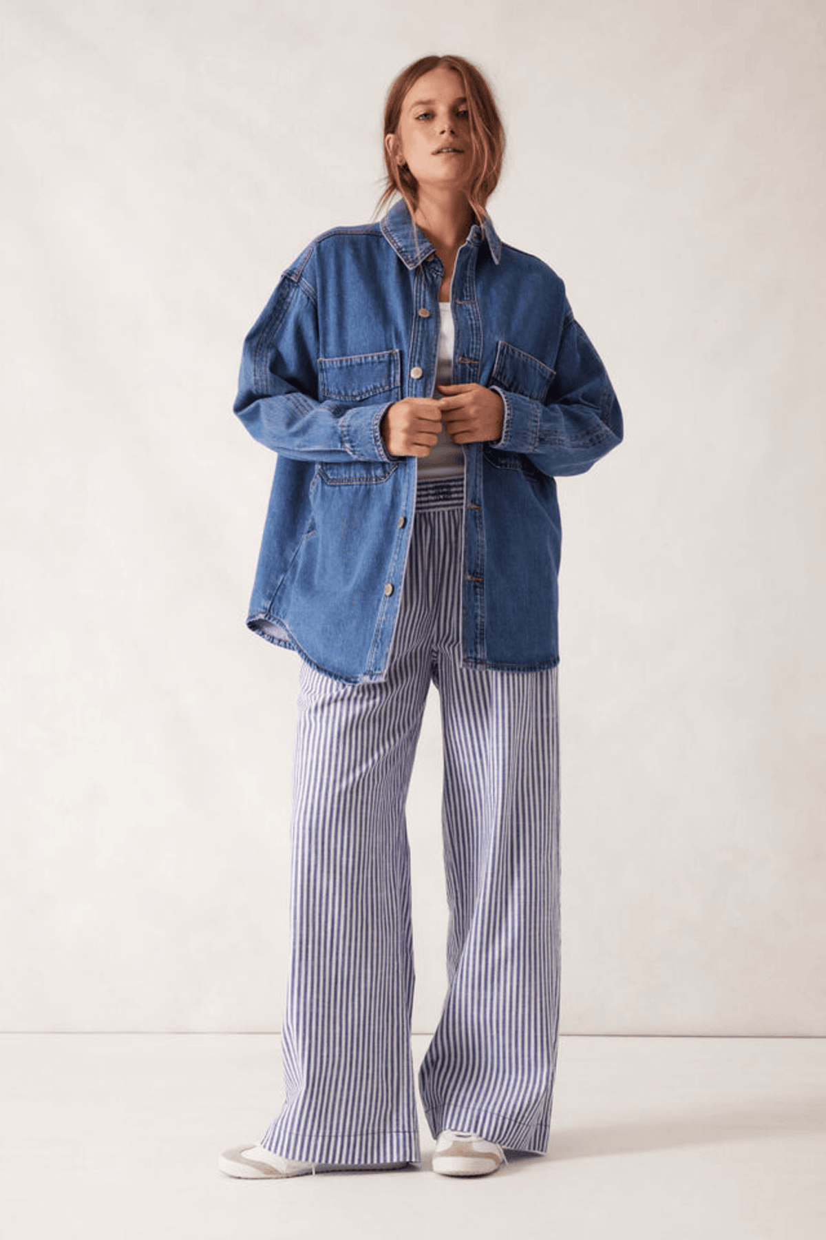 Bobbi Side Pocket Denim Shacket Indigo