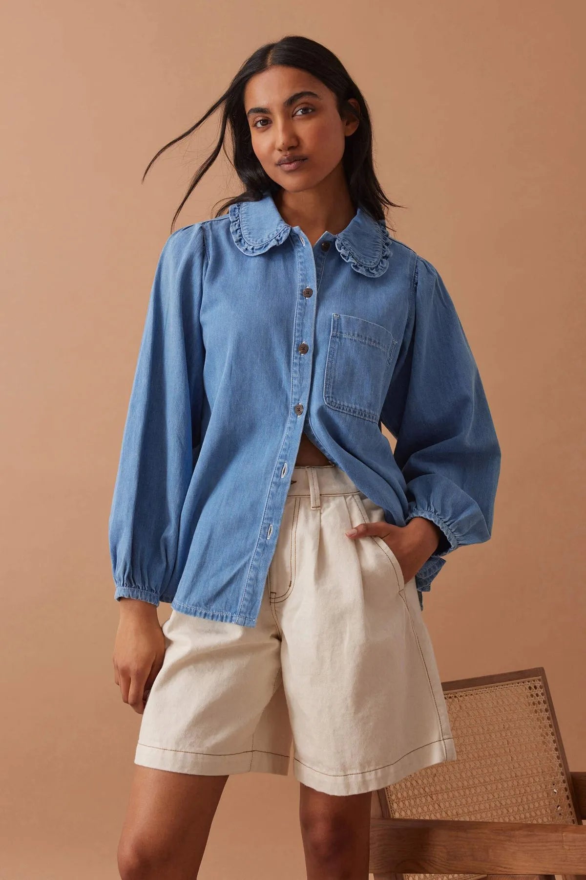 Savannah Denim Shirt Vintage Blue