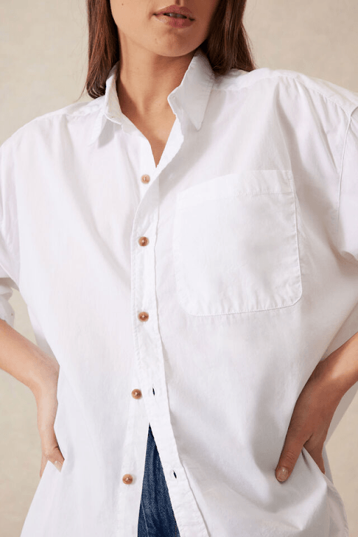 Peta Oversized Shirt - White