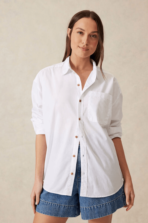Peta Oversized Shirt - White