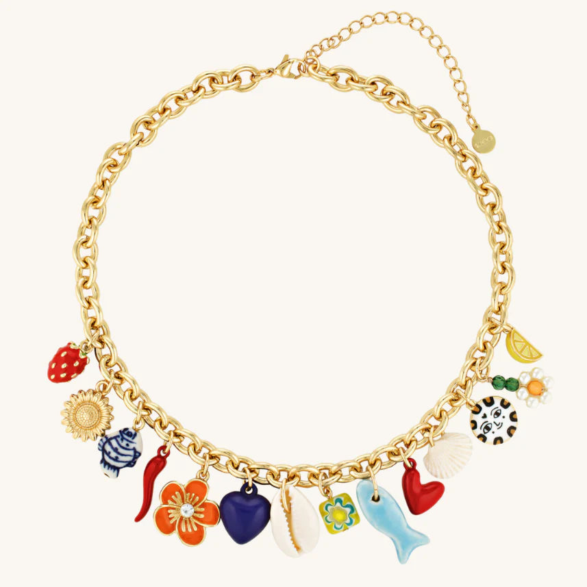 Positano Charm Necklace Gold