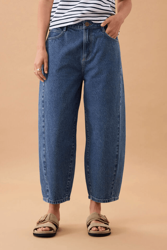Maggie Tapered Barrel Jean - Fresh  Indigo
