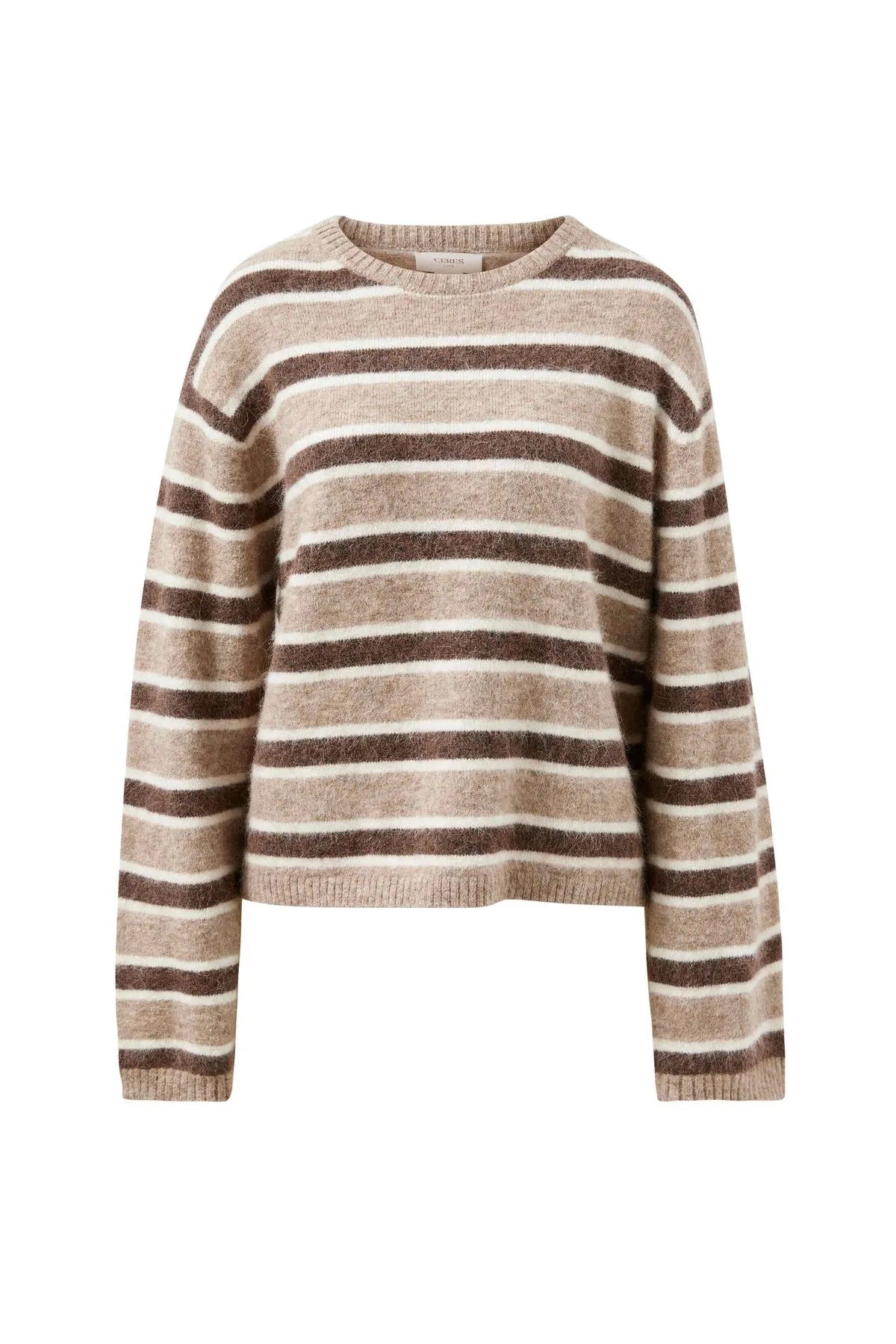 Bonnie Lofty Knit oat marle stripe