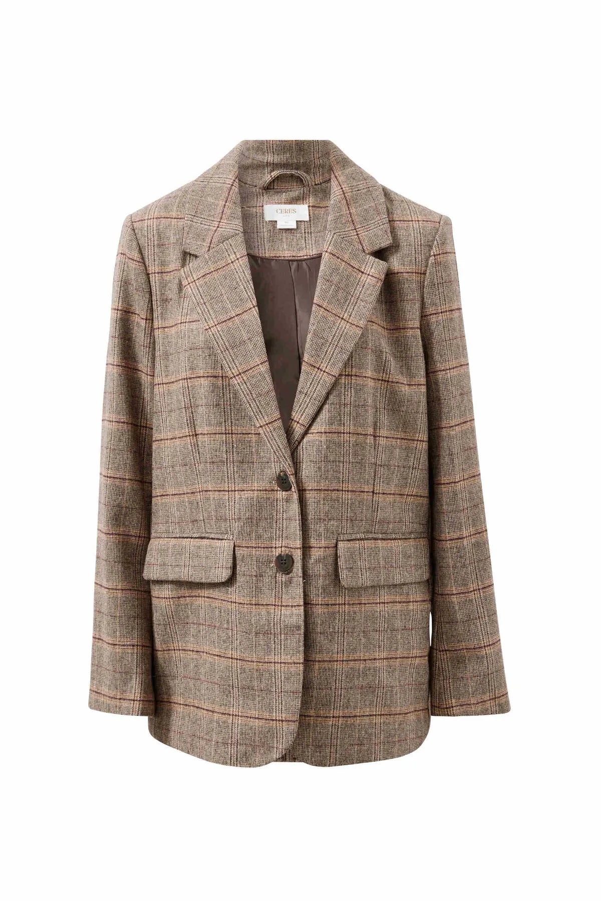 Joni Blazer Brown Check