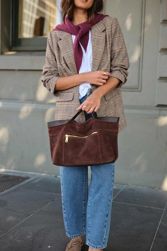 Joni Blazer Brown Check