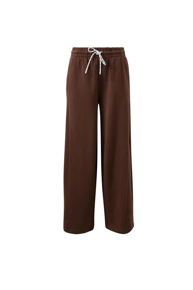 Halle Barrel Trackpant Chocolate